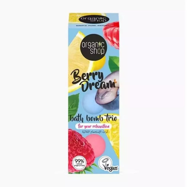 Organic Shop Berry Dream vonios bombelė, 1 vnt.