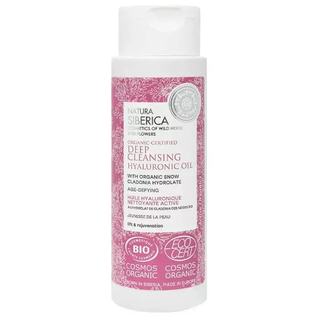 Natura Siberica Giluminantis giluminis valomasis hialurono aliejus 150ml