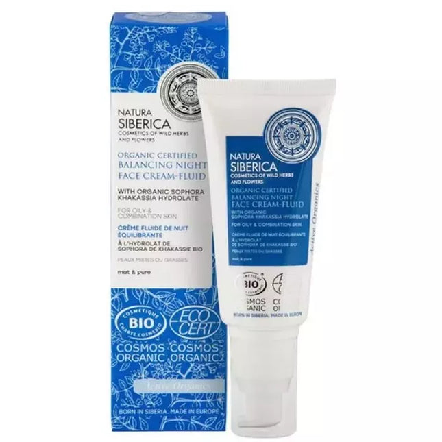 Natura Siberica Balansuojantis naktinis veido kremas-fluidas 50ml