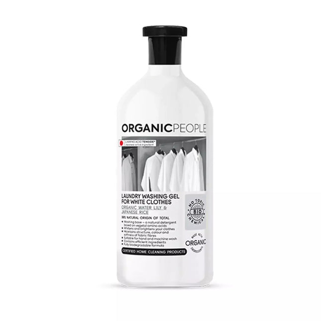 Organic People Balti skalbinių gelis su ekologiškais baltomis vandens lelijomis ir japoniškais ryžiais 200ml