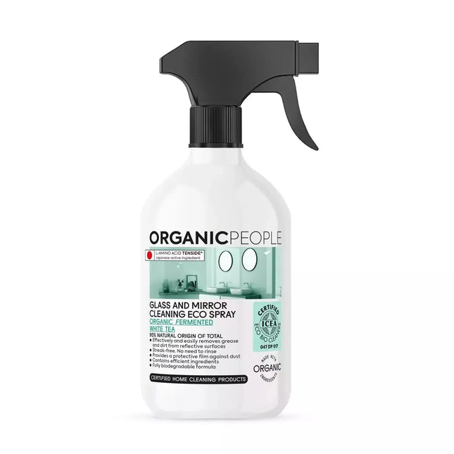 ORGANIC PEOPLE Stiklinis ir veidrodinis valiklis Eco purškalas 200ml