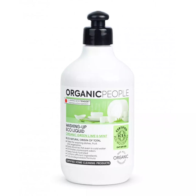 ORGANIC PEOPLE ekologiškas indų ploviklis su laimo ir mėtų kvapu 200ml