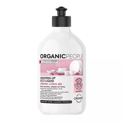 „ORGANIC PEOPLE“ ekologiškas citrinų skystis indams plauti 200 ml