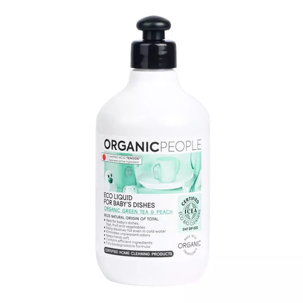 „Organic People“ ekologiška žalioji arbata su persikais, skysčiu kūdikių indams, 200 ml