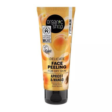 Natura Siberica Organic Shop Abrikosų švelnus pilingas veidui sausai odai 75ml