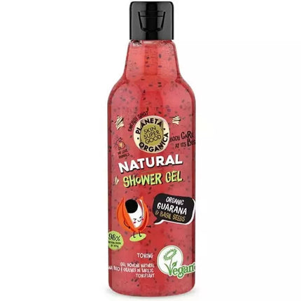 Natura Siberica Natūralus Dušo Želė Su Organine Guarana Ir Baziliko Sėklomis 250ml