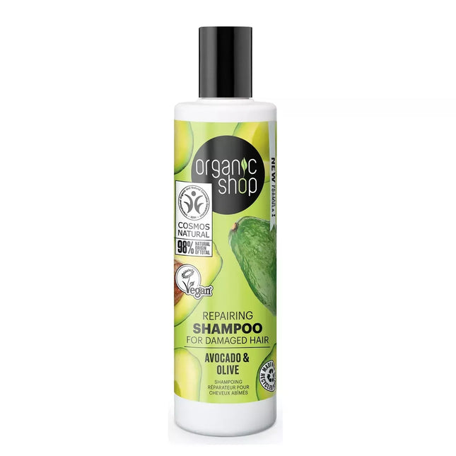Organic Shop Avokadų atstatomasis šampūnas pažeistiems plaukams 280ml
