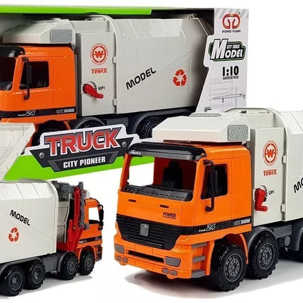 Motorizuotas šiukšlių sunkvežimio šiukšliadėžė