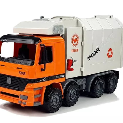 Motorizuotas šiukšlių sunkvežimio šiukšliadėžė