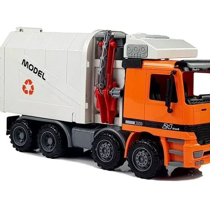 Motorizuotas šiukšlių sunkvežimio šiukšliadėžė