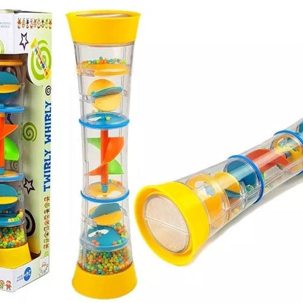 Žvangantis spiralinis kamuoliukų labirintas