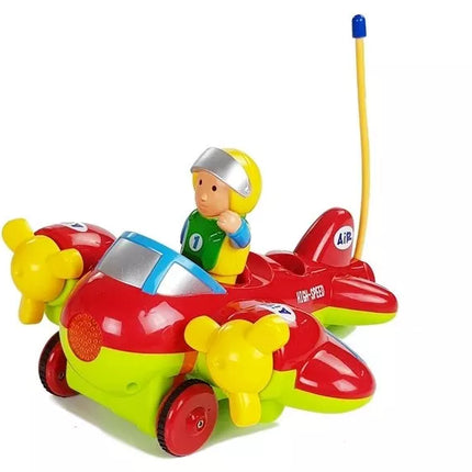 Kūdikių R/C lėktuvas su nuotolinio valdymo vairu, raudonas