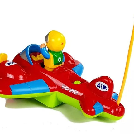 Kūdikių R/C lėktuvas su nuotolinio valdymo vairu, raudonas