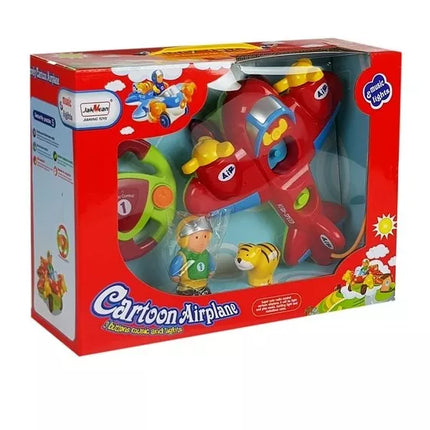 Kūdikių R/C lėktuvas su nuotolinio valdymo vairu, raudonas