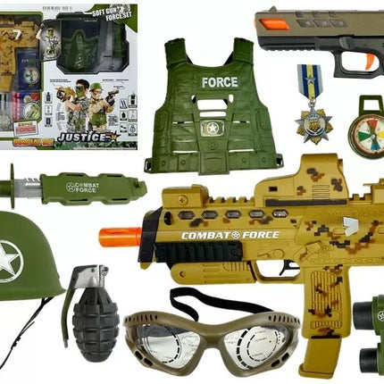 Karinis žaislų rinkinys, švelnių kulkų pistoletas MP7