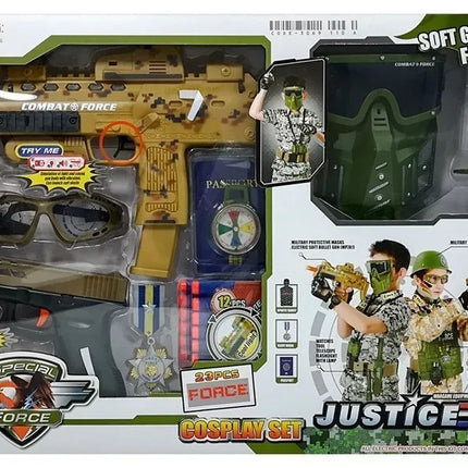 Karinis žaislų rinkinys, švelnių kulkų pistoletas MP7