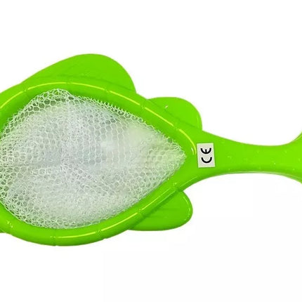 Didelis žaislinių žuvų rinkinys maudynėms + sietelis