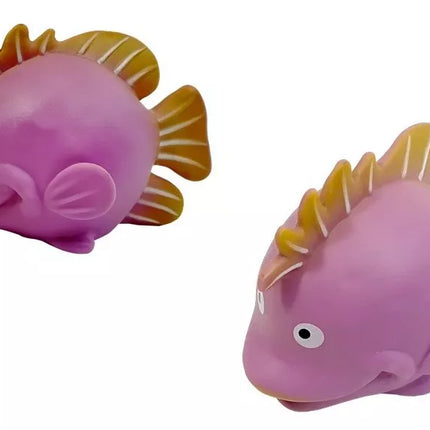 Didelis žaislinių žuvų rinkinys maudynėms + sietelis