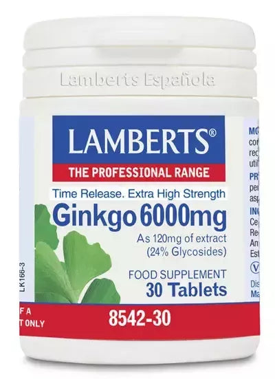 Lamberts Ginkgo Biloba 6000 mg 180 kapsulių