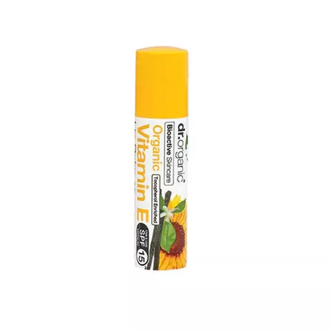 Dr Organic Vitamin E Lūpų balzamas su SPF 15, 5,6 ml