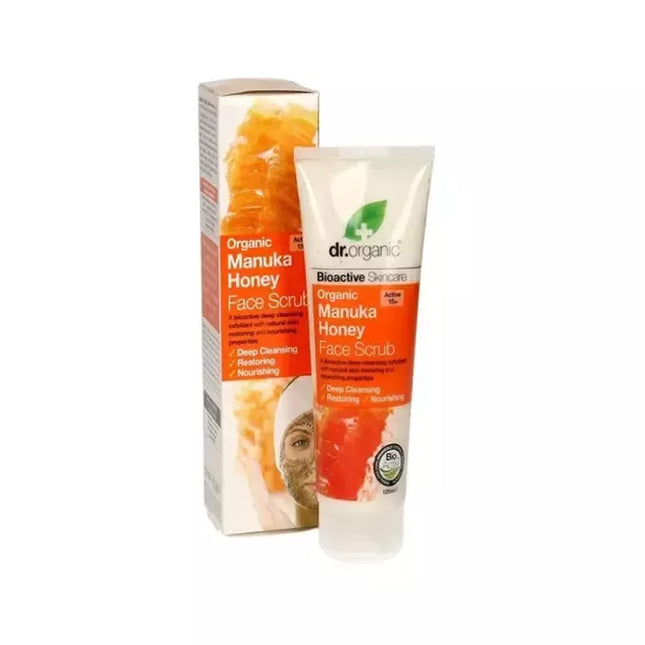 Dr Organic Manuka medaus veido šveitiklis 125ml