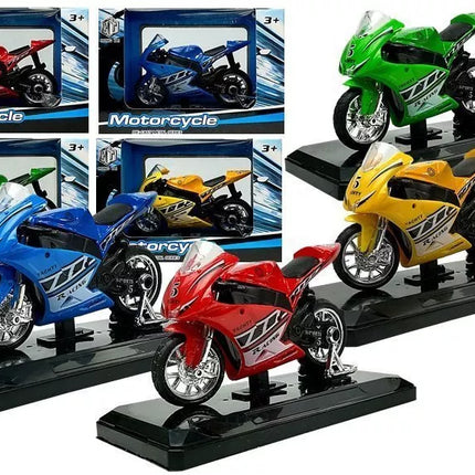 Sportinis motociklas su garsais 1:18 4 spalvos