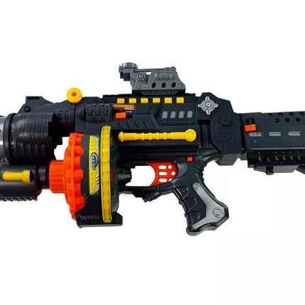 Šautuvas su putų kulkomis ir taikiniu, 40 vnt. kulkų