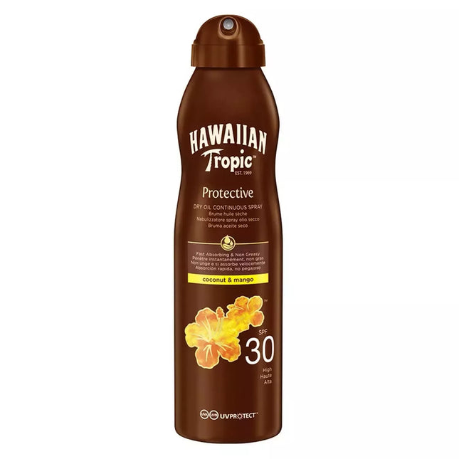 Hawaiian Tropic Kokosų ir Mango Aliejus SPF30 Purškiamasis 180ml