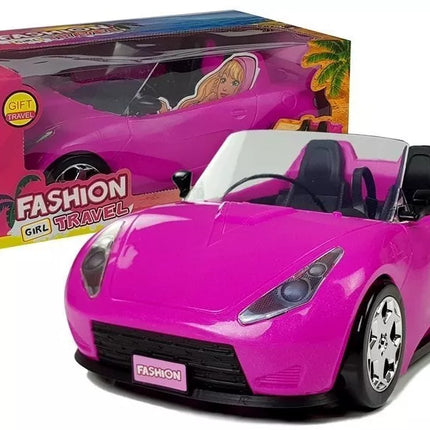 Rožinis kabrioletas lėlėms 34 cm