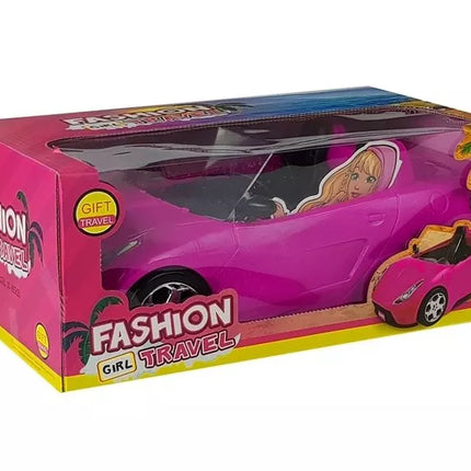 Rožinis kabrioletas lėlėms 34 cm