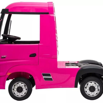 Akumuliatorinis automobilis Mercedes Actros Pink 4x4