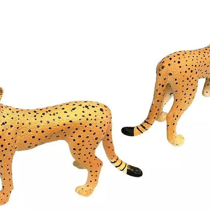 Cheetah edukacinės figūrėlės laukiniai gyvūnai 4 vienetai Savana