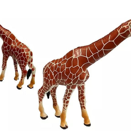 Žirafų figūrėlės, edukacinis rinkinys šeimai, 3 vnt. + Afrikos fonas