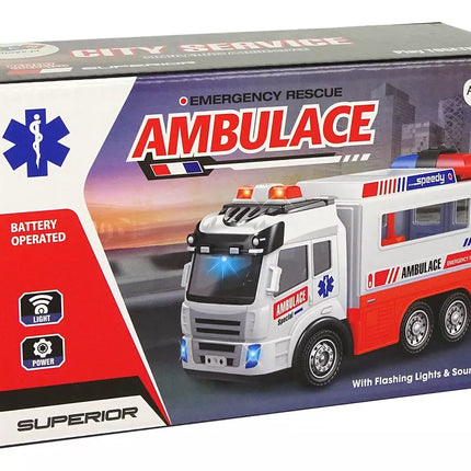 Greitosios pagalbos automobilio baterija, šviesos, garsai