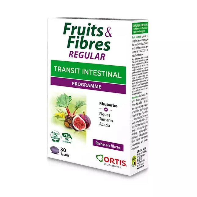 Ortis Fruits y Fibres Intestinal Transit 30 tablečių