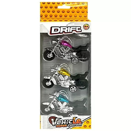 Motociklų rinkinys judesyje, 3 vnt.