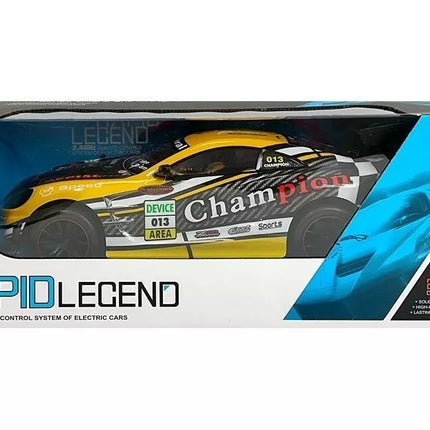 Sportinis radijo bangomis valdomas automobilis 2.4GHz, geltonas