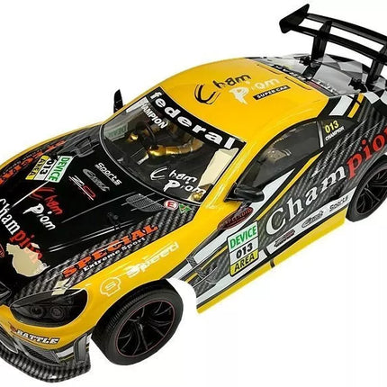 Sportinis radijo bangomis valdomas automobilis 2.4GHz, geltonas