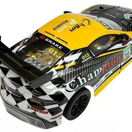 Sportinis radijo bangomis valdomas automobilis 2.4GHz, geltonas