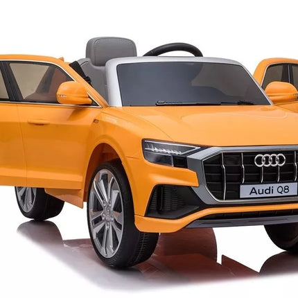 Vaikiška elektromobiliu Audi Q8 JJ2066, geltonos spalvos