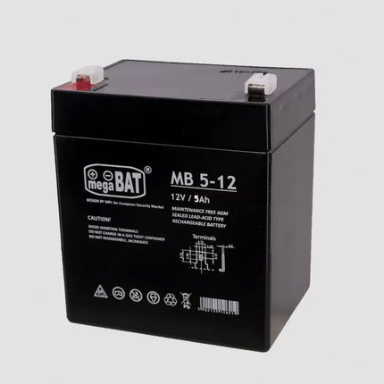 AGM gelinis akumuliatorius automobiliui, 12 V 5 Ah akumuliatorius