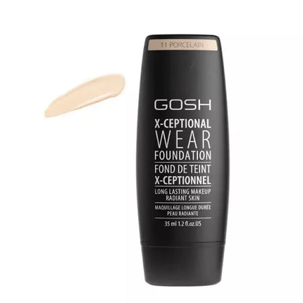 Gosh X-Ceptional Wear skystingų makiažo pagrindas, ilgaamžis, 11 Porcelain, 35ml
