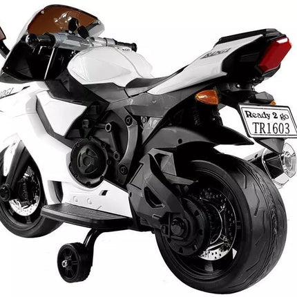 TR1603 Elektrinis motociklas vaikams, baltas