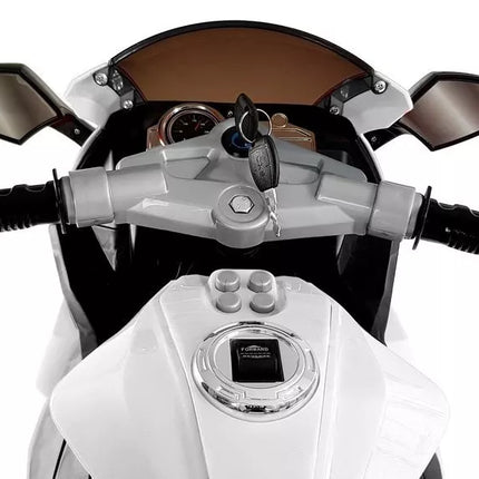 TR1603 Elektrinis motociklas vaikams, baltas