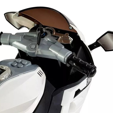 TR1603 Elektrinis motociklas vaikams, baltas