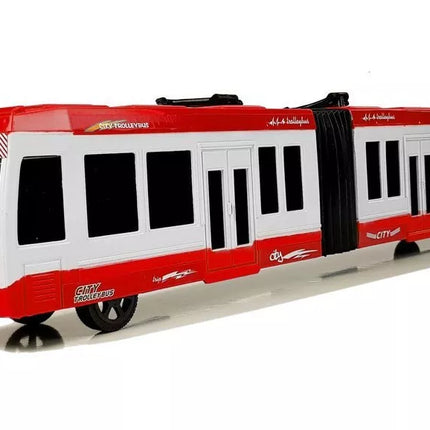 Autobusas su frikciniu varikliu, raudonas