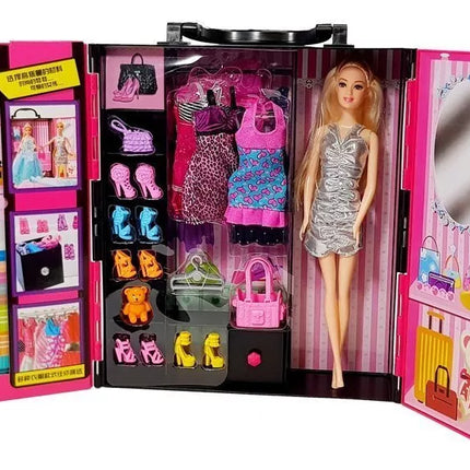 Lėlių spintos lagaminas, rožinis