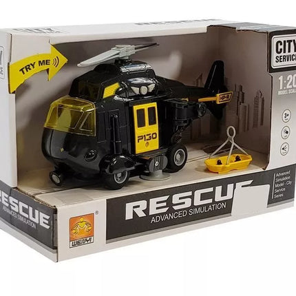 Bateriją gelbstintis sraigtasparnis 1:20 su šviesos garsu