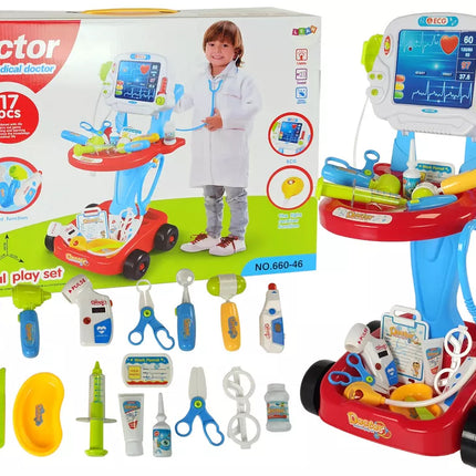 Daktaro vežimėlio rinkinys 17 dalių