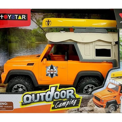 Kempingo sunkvežimis džipas su garsais ir šviesomis